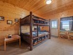 Drink Up the View - lower level bunk room with deck access